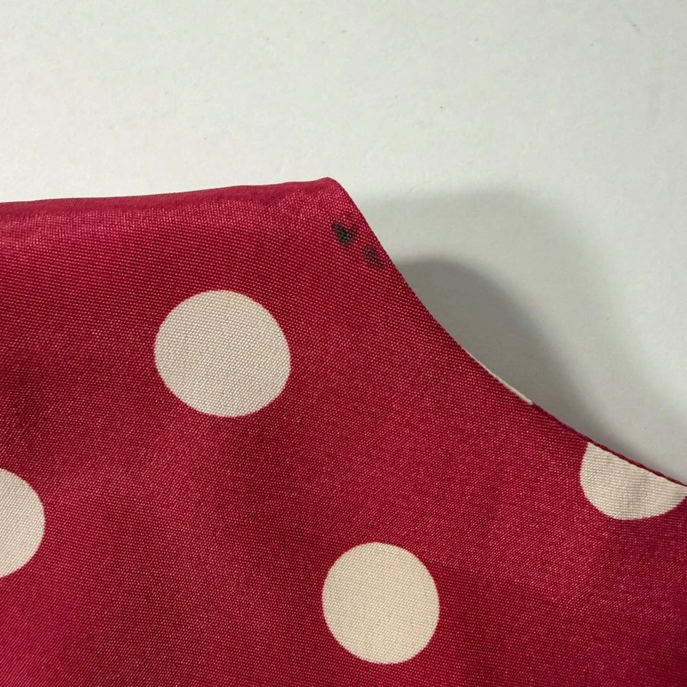 Leslie‎ Fay Vintage Polka Dot Dress and Jacket Set Raspberry Pink Womens 14P